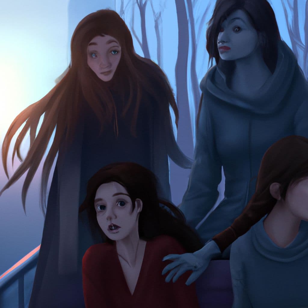 Digital art, After witnessing one of her companions showing signs of infection during a zombie outbreak, a concerned individual desperately tries to convince the group to leave their safe haven, but faces disbelief and betrayal, ultimately leading to a terrifying realization upon awakening.