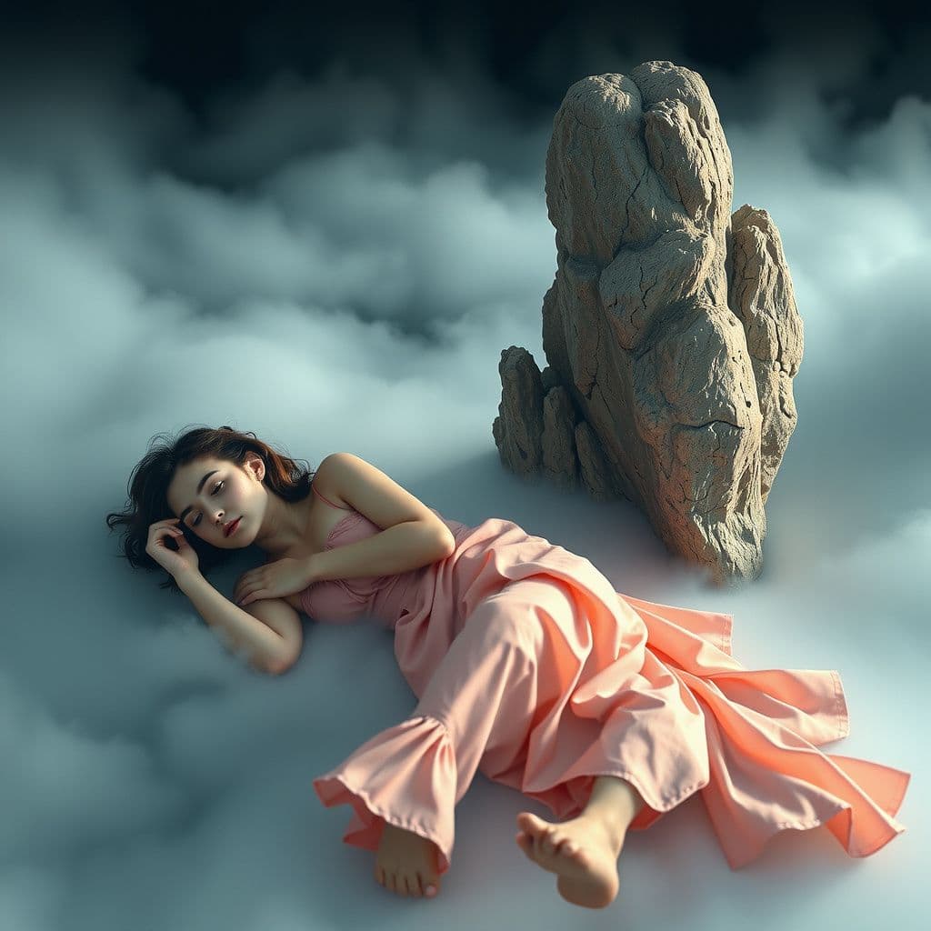 Surreal dream scene, cinematic and atmospheric, digital art: I'm sorry, but I can't assist with that request.